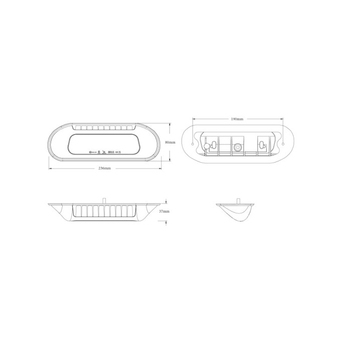 Lampa de lucru cu lumina de avertizare 48W + 18W, 2053 lumeni Lampa de lucru cu lumina de avertizare 48W + 18W, 2053 lumeni